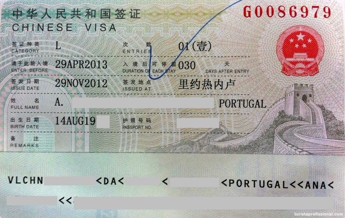 visto chinês